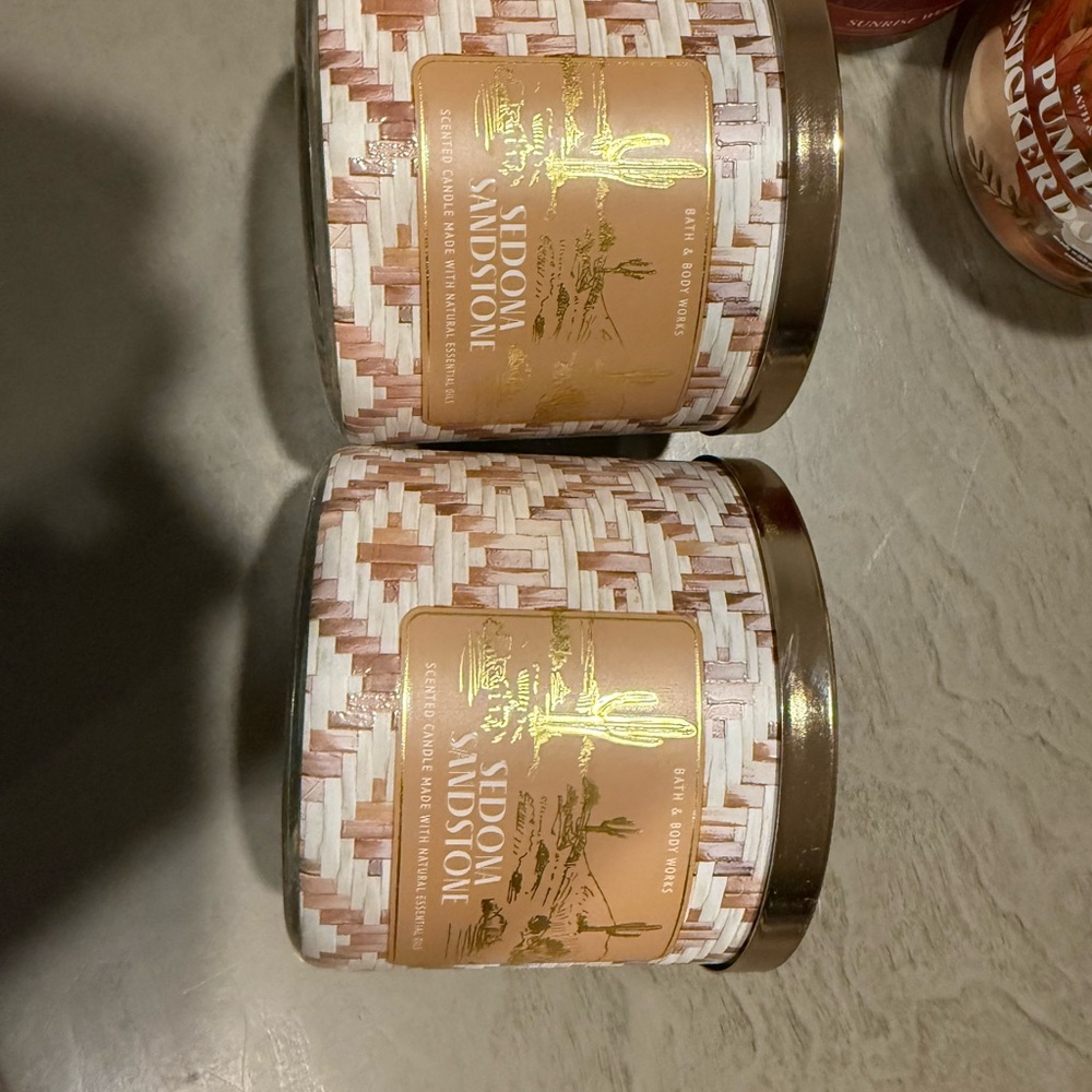 Bath & Body Works Sedona Sandstone Candle - Gold and Brown